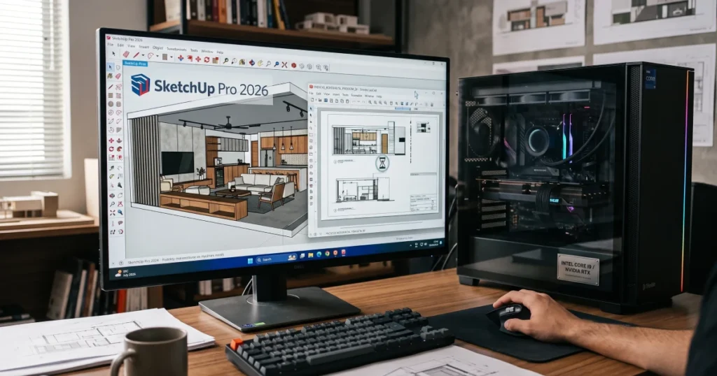 SketchUp Layout Lento: Como o processador impacta a fluidez das suas pranchas.