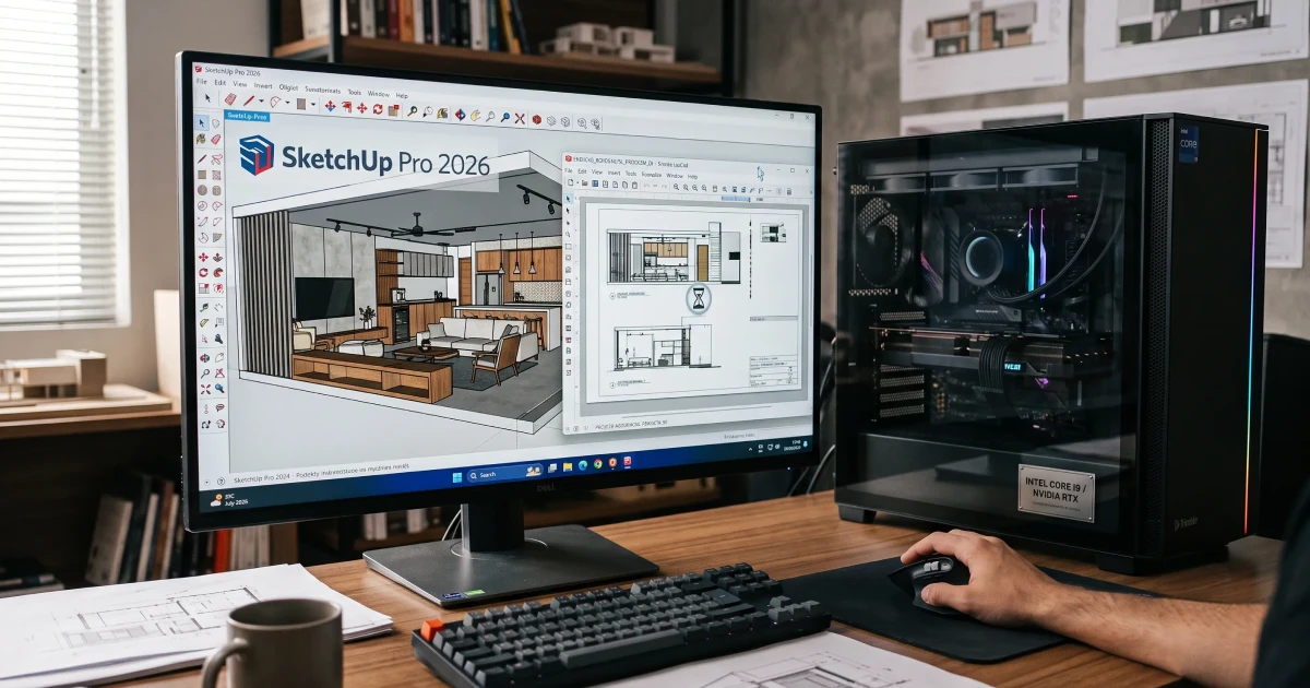 SketchUp Layout Lento: Como o processador impacta a fluidez das suas pranchas.